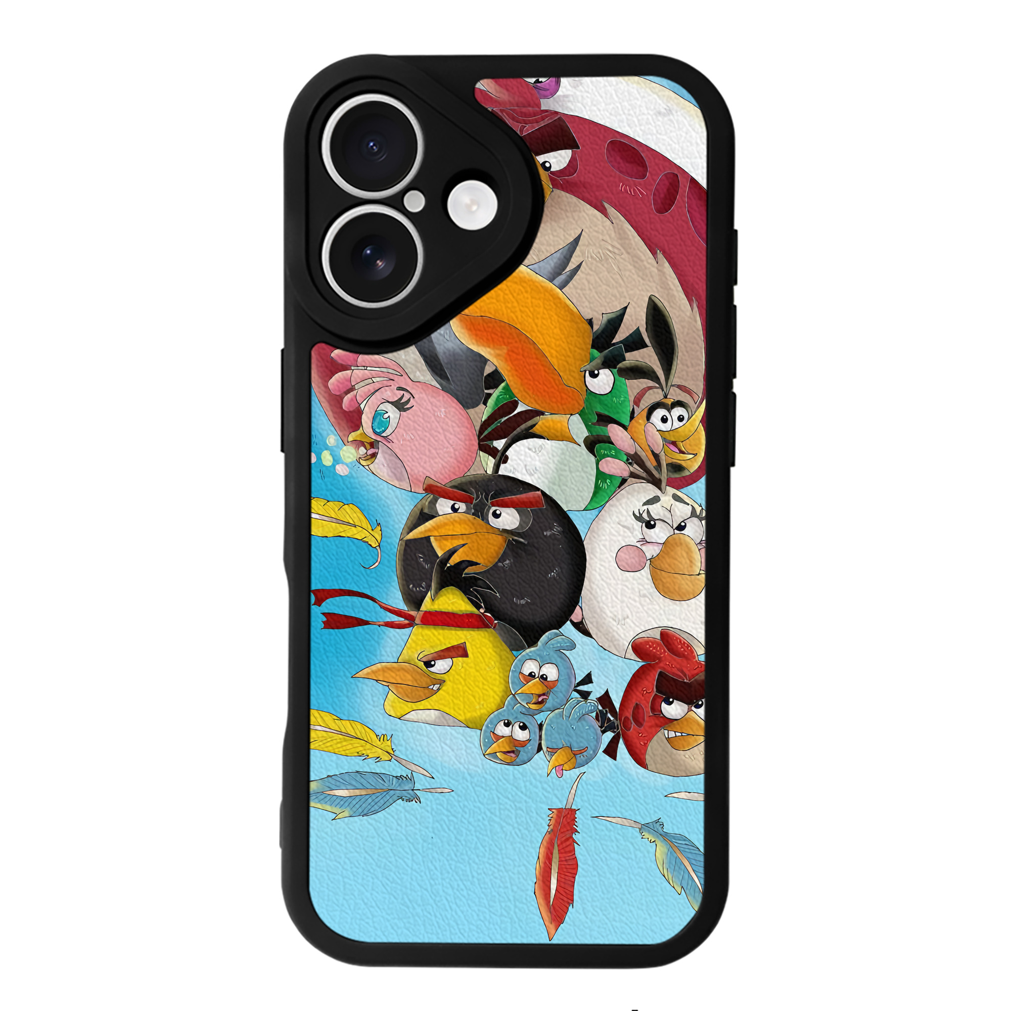 （画像用） Angry Birds アングリーバード 【iPhone 16シリーズ対応】シリコンスマホケース（レザー調） 材質：シリコン